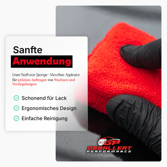 RedForce Sponge - Microfiber Applicator - Red - Geballert Performance
