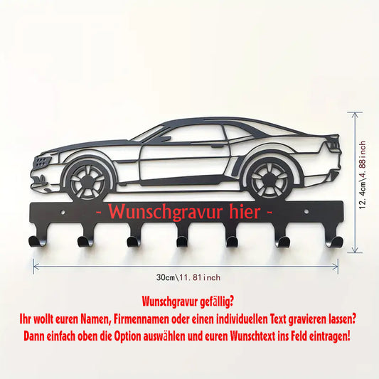 Schlüsselbrett Schlüsselhalter Chevrolet - Metall - Schwarz - Wunschgravur möglich