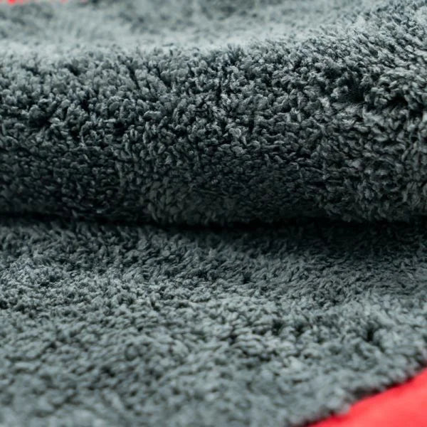 Ultra Finish Mikrofaser Finish-Tuch 40x40 CM 1200GSM - Grau/Rot - Liquid Elements