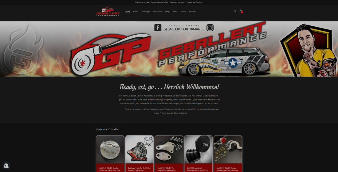 Die Geballert Performance Homepage ist Online!