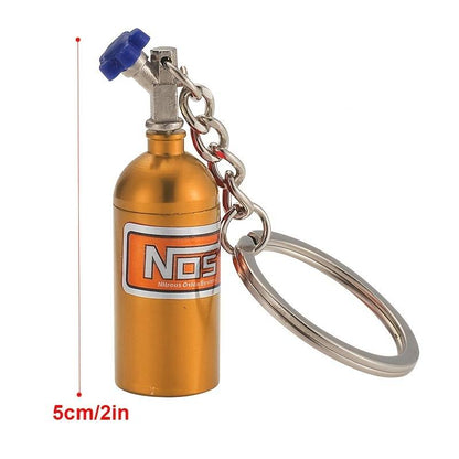 Mini NOS Flasche Lachgas Schlüsselanhänger