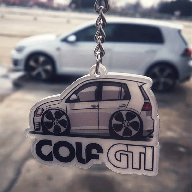 Volkswagen VW Golf GTI Weiß Schlüsselanhänger