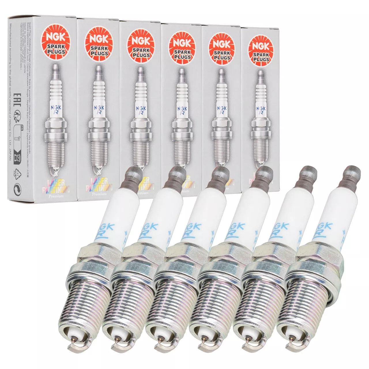 NGK PFR7Q Zündkerzen Laser Platinum - 6 Stück - Audi S4 RS4 B5 - 7963