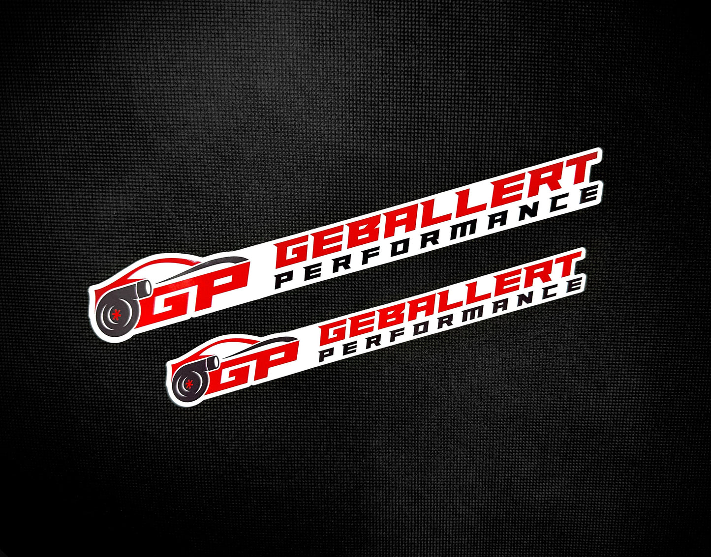 Geballert Performance Sticker Aufkleber White Background in 2 Größen